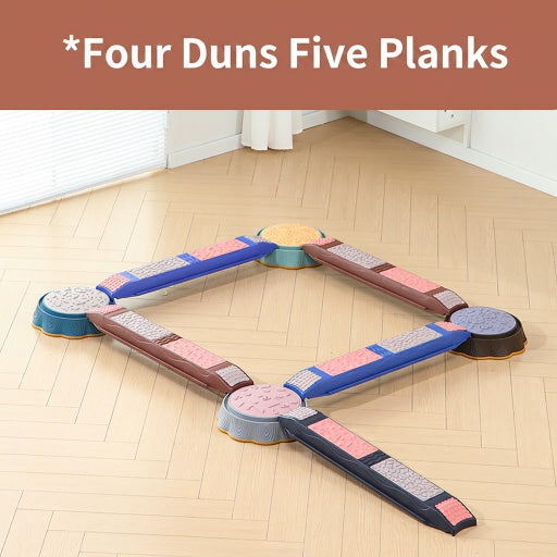 Kids Balance Board — 6 Planks & 6 Stumps Balance Training Set