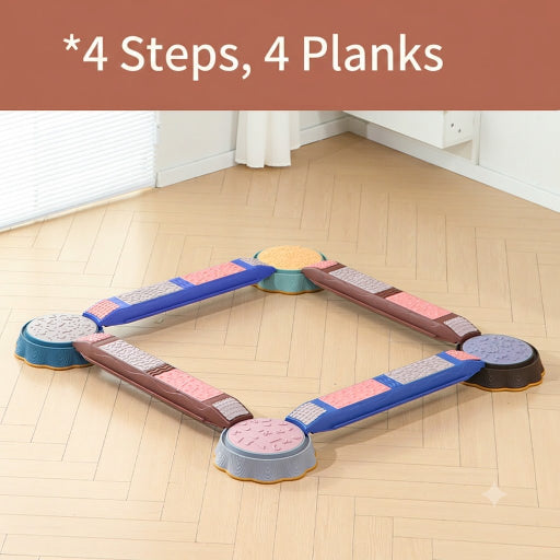 Kids Balance Board — 6 Planks & 6 Stumps Balance Training Set