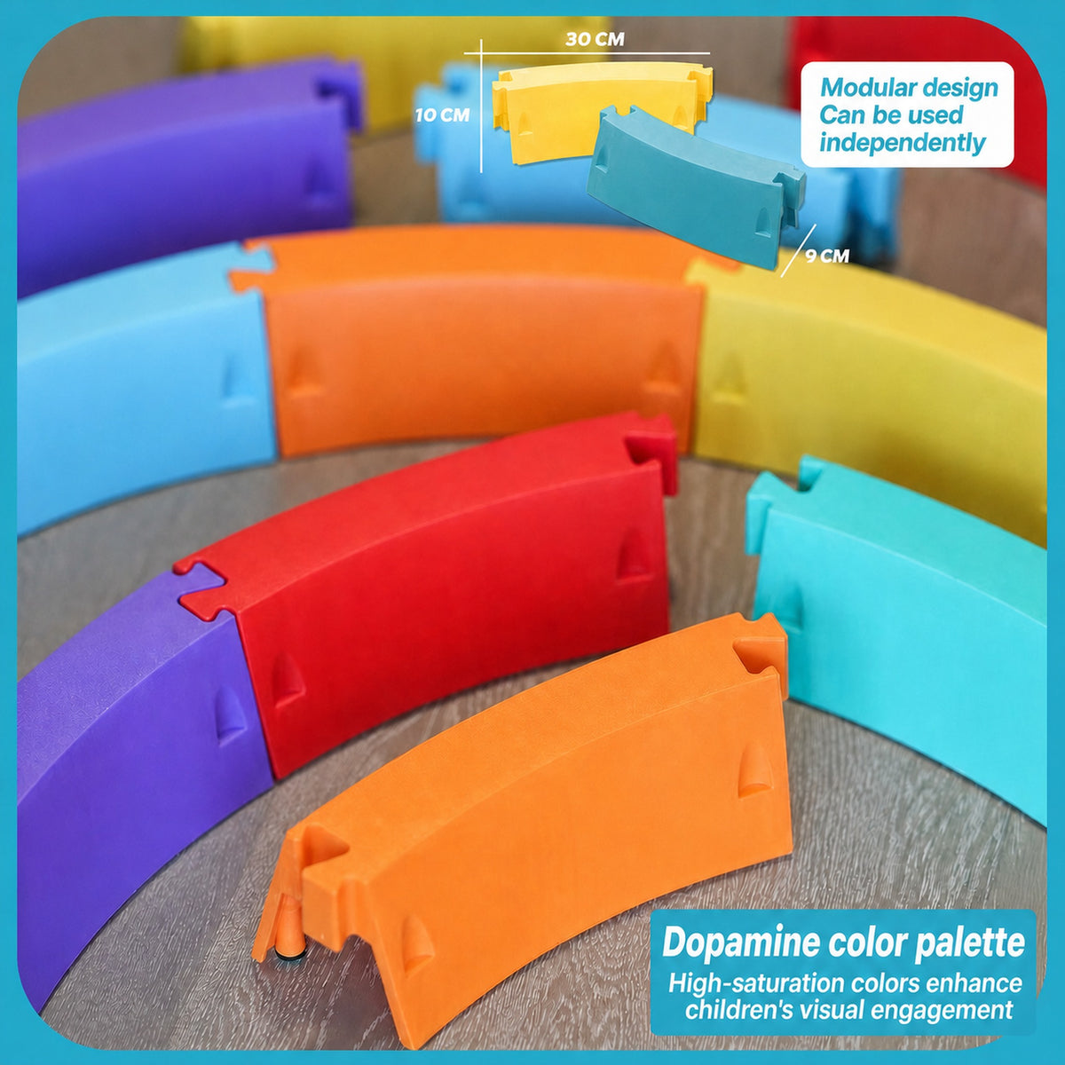 Balance Beam — Trapezoid Stepping Stones for Balance Play | 6 or 12 Pcs
