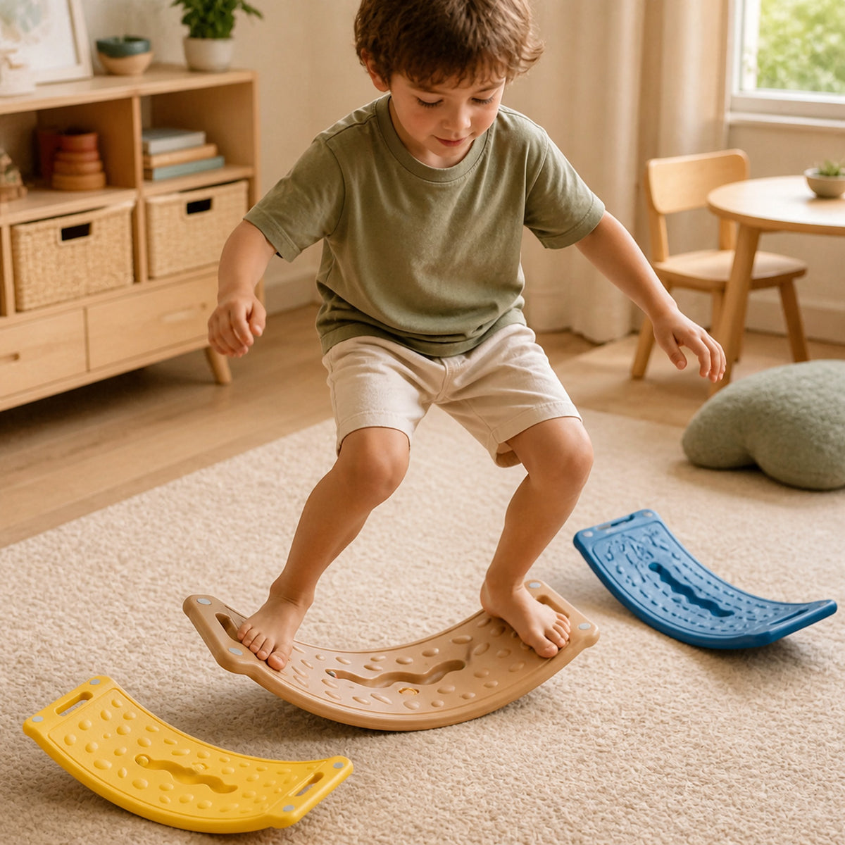 Kids Balance Board – Curved Wobble Board for Balance and Active Play