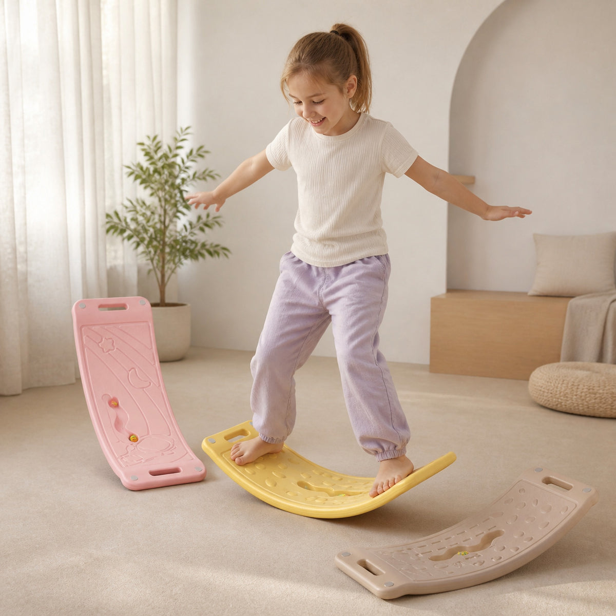 Kids Balance Board – Curved Wobble Board for Balance and Active Play