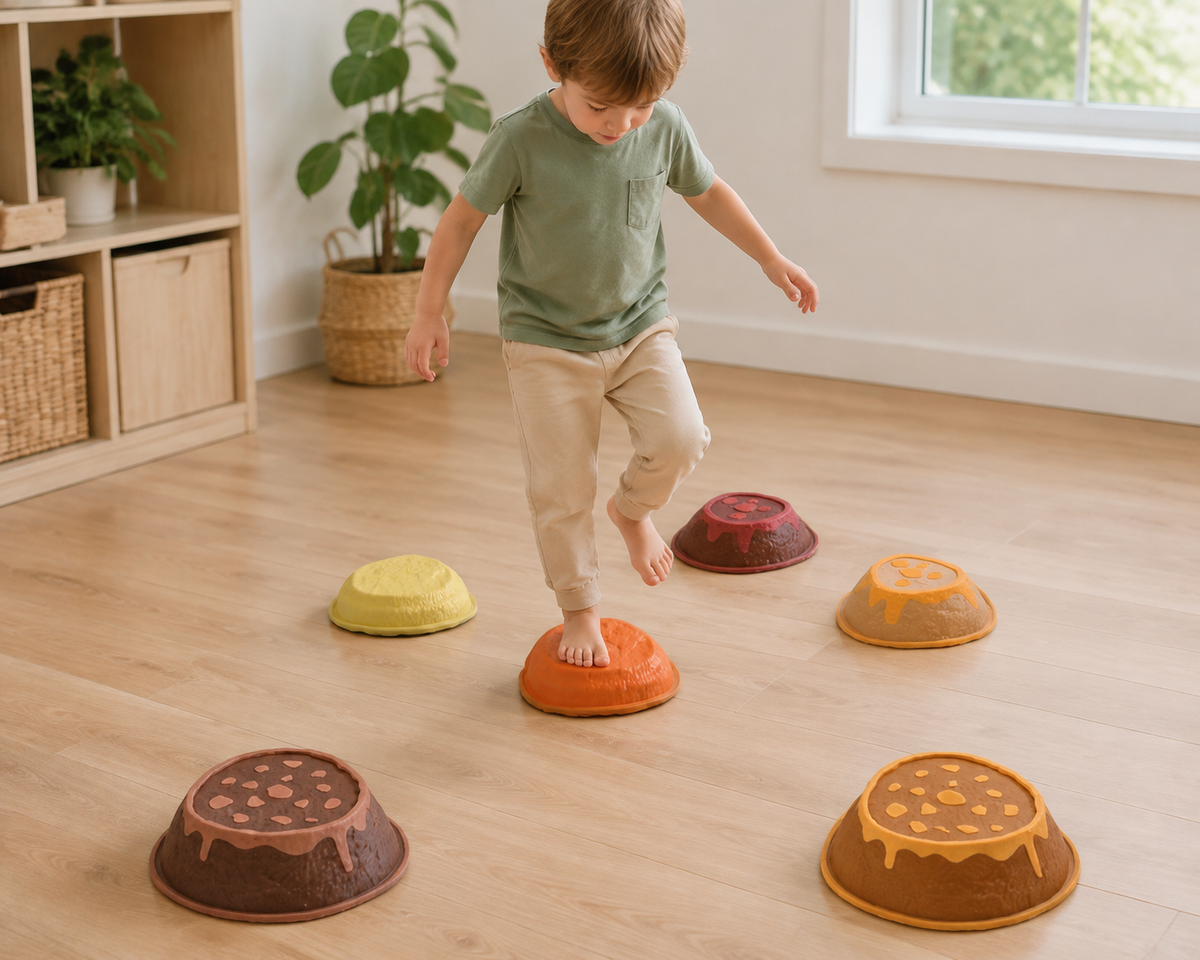 Volcano Stepping Stones – 6-Piece Balance Set for Kids