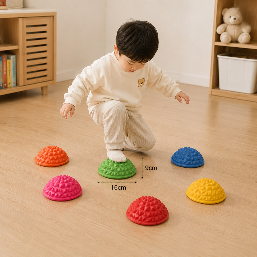 Sensory Spiky Balance Pods for Kids – Tactile Coordination Play