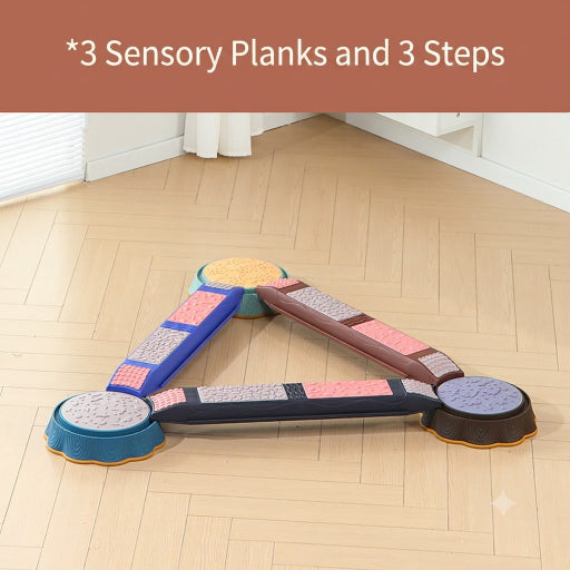 Kids Balance Board — 6 Planks & 6 Stumps Balance Training Set