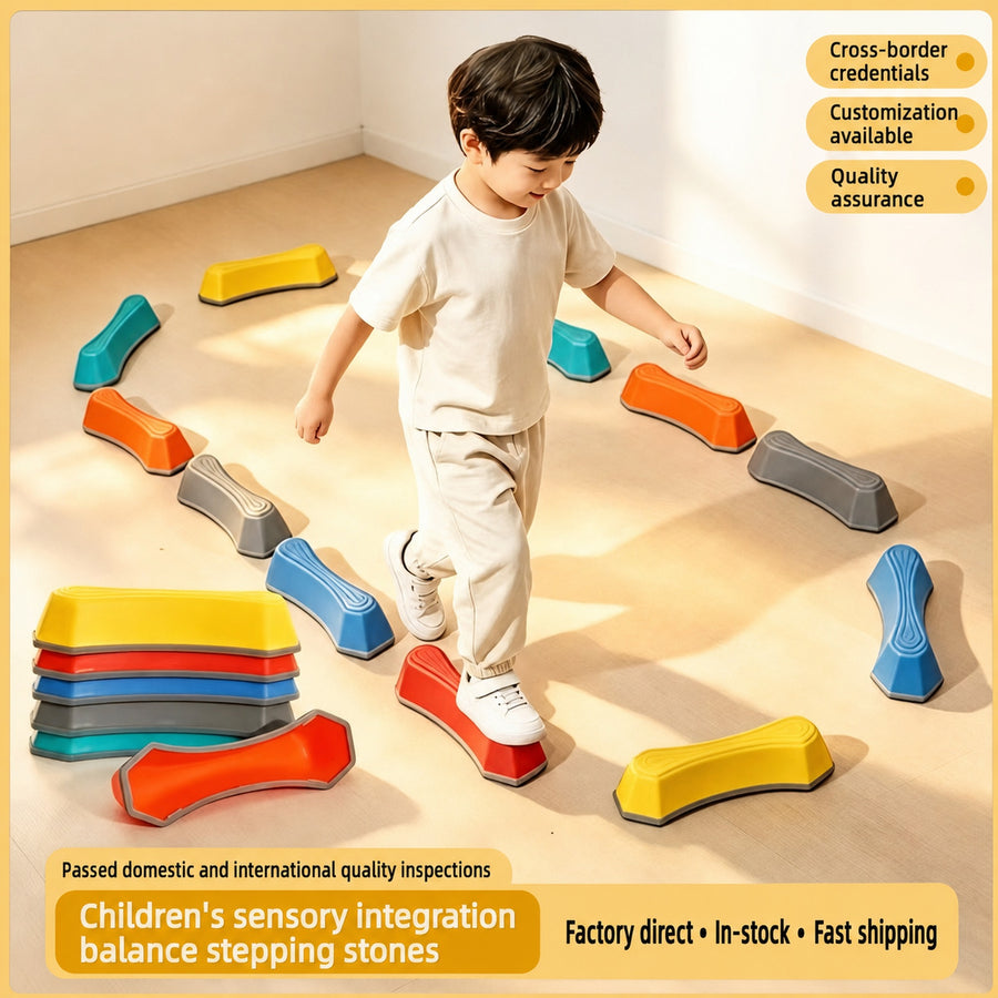 Log Stepping Stones — Balance & Sensory Play for Kids | 6 or 12 Pcs